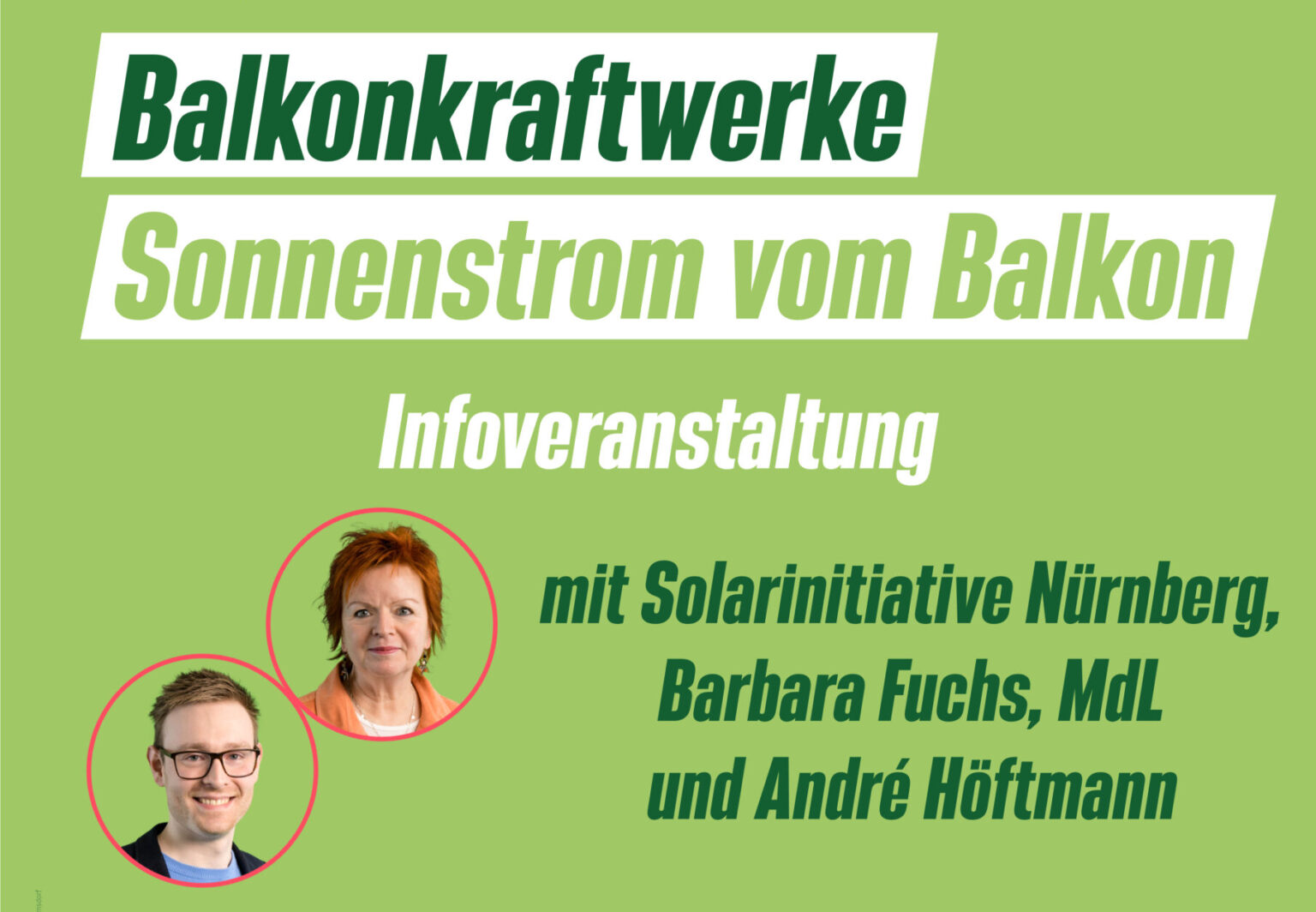 Einladung Infoveranstaltung Balkonkraftwerke Sonnenstrom Vom Balkon