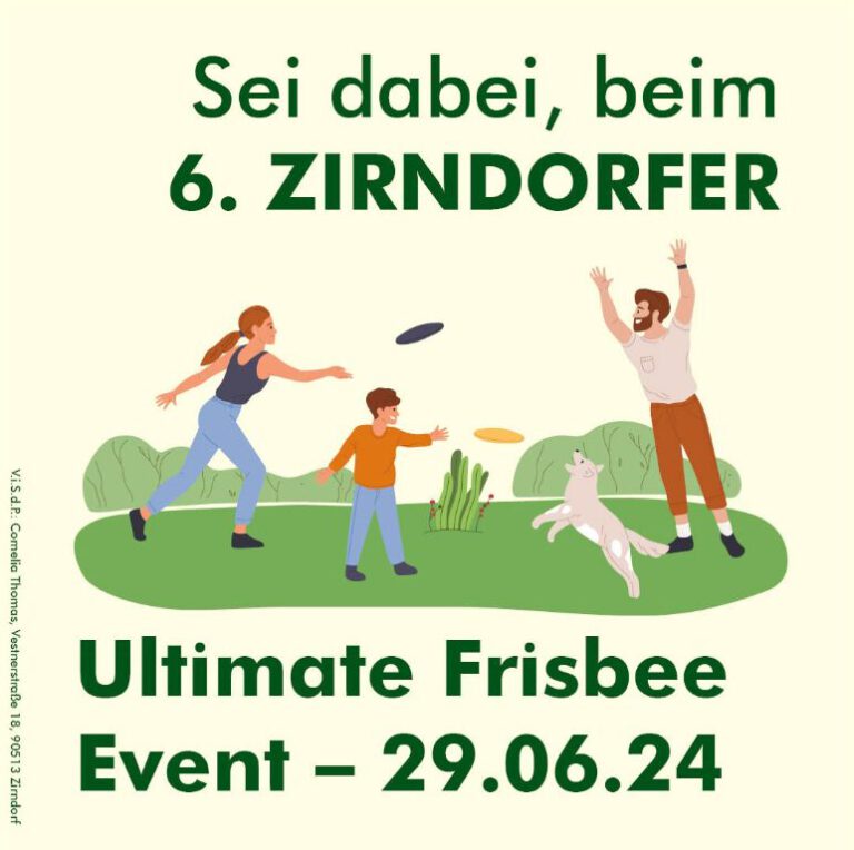 Einladung zum 6. Zirndorfer Ultimate Frisbee Event!