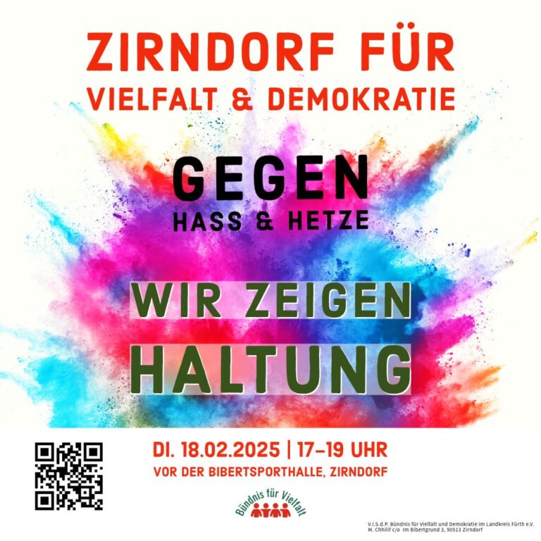 Demo „Wir zeigen Haltung“ am 18.02. in Zirndorf